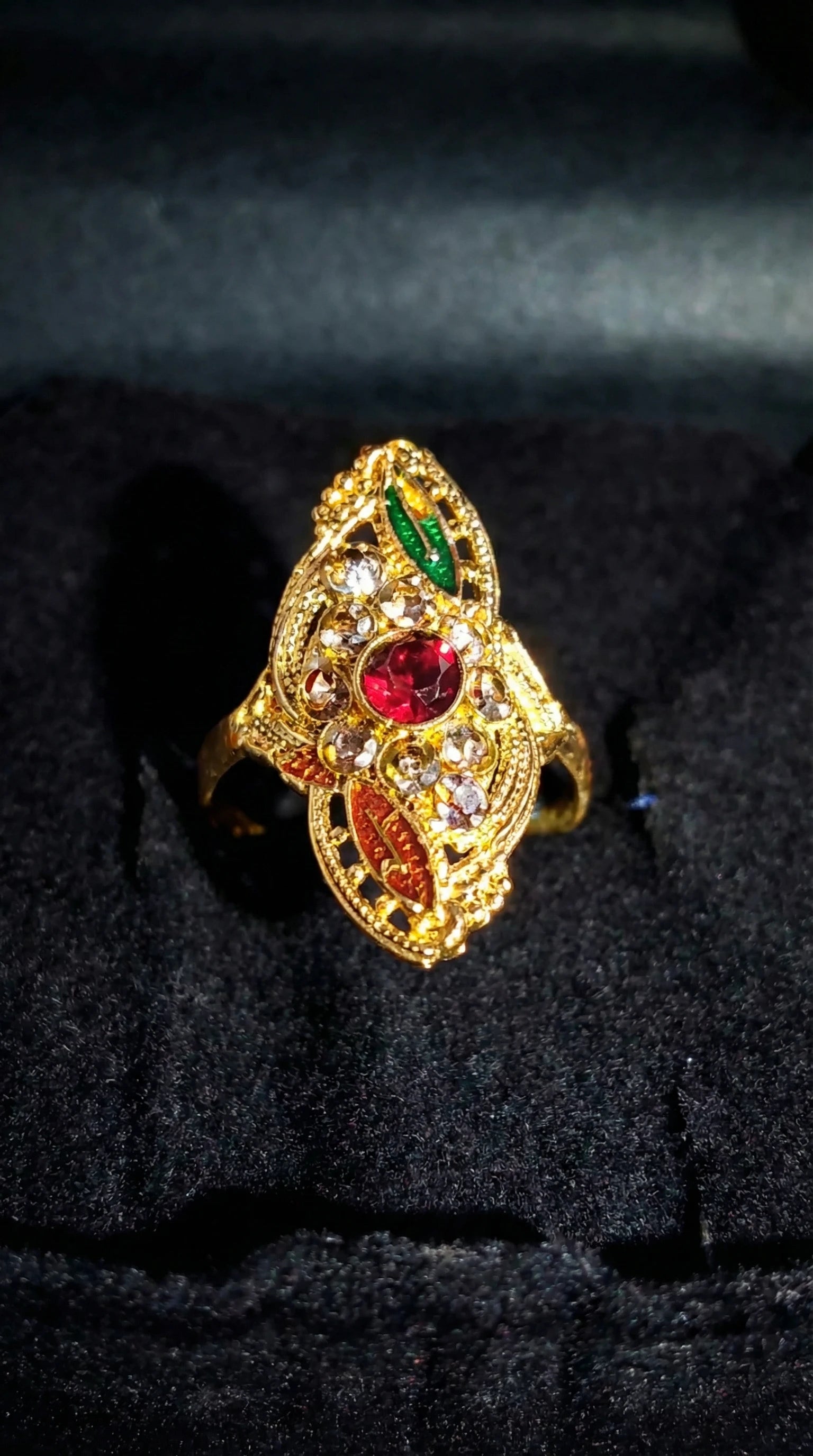 Gold-Plated Zircon Ring