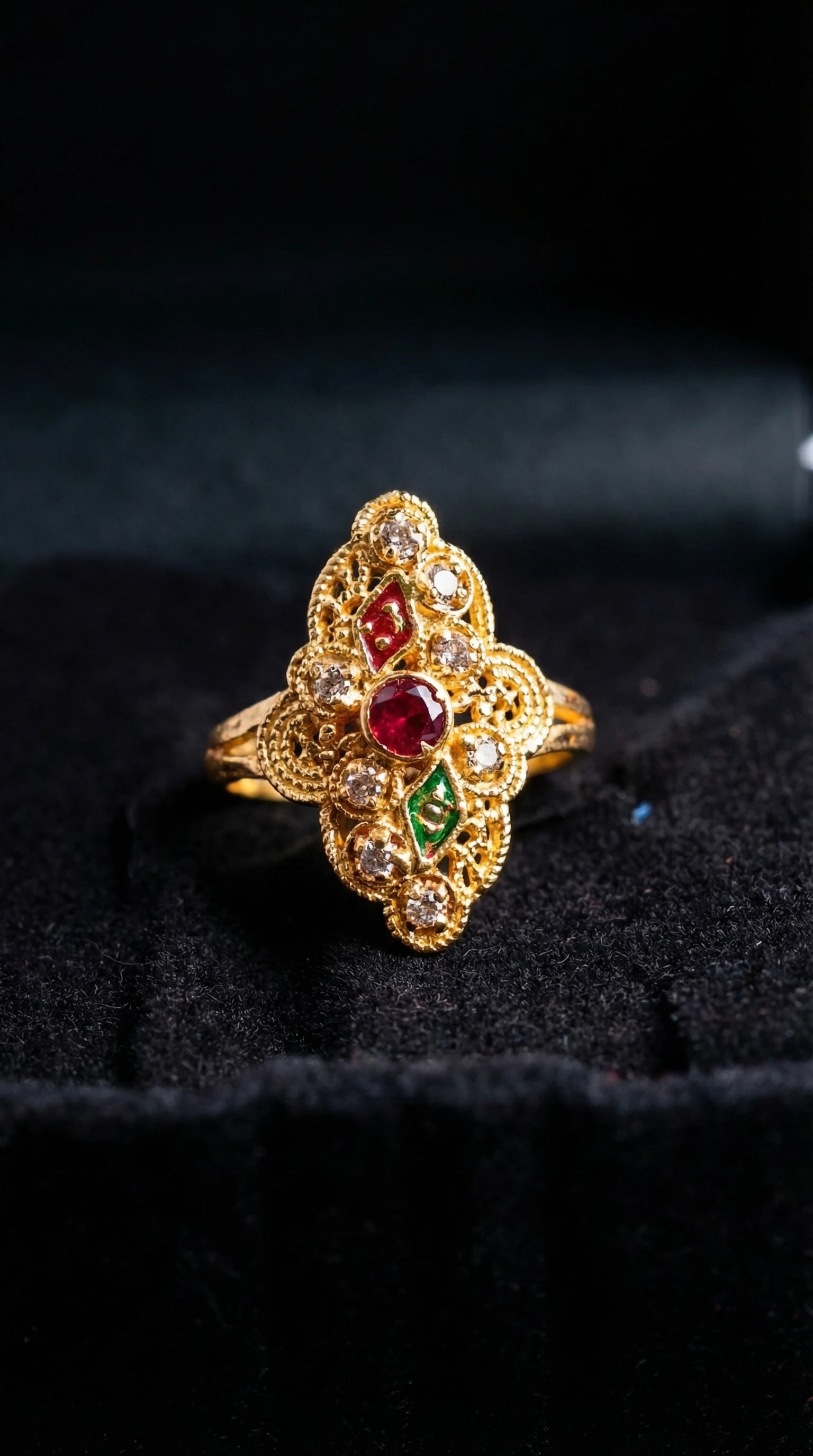 Gold-Plated Zircon Ring
