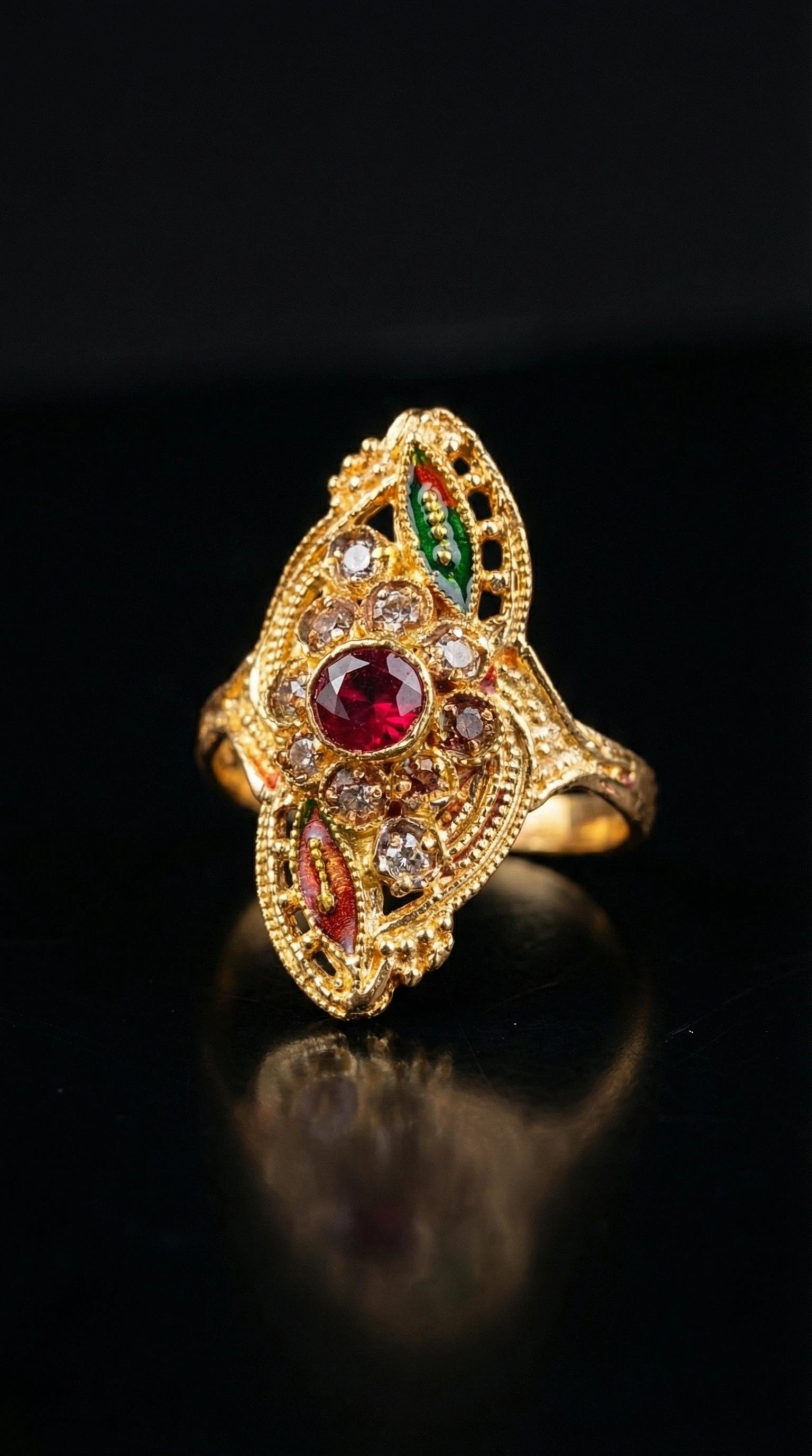 Gold-Plated Zircon Ring